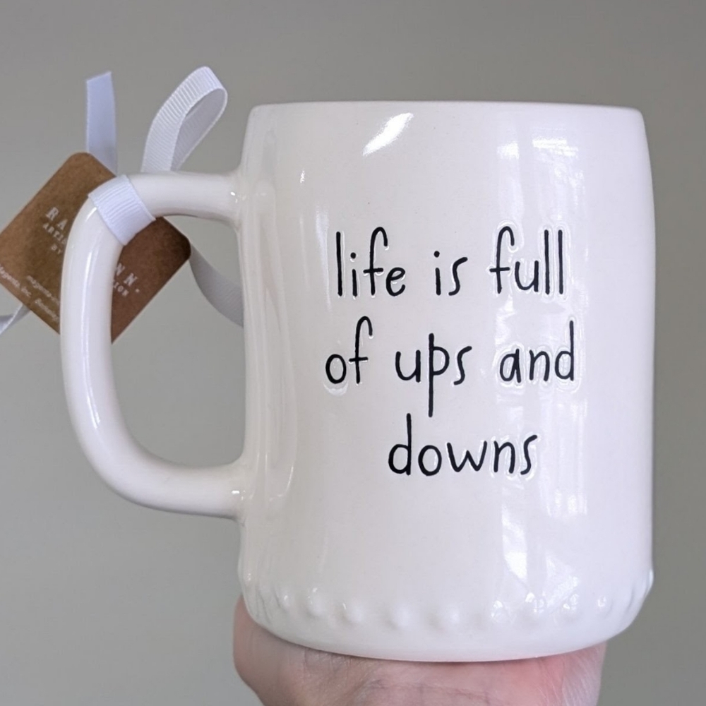 Rae Dunn x Disney LIFE IS FULL OF UPS AND DOWNS Winnie The Pooh & Friends Mug 🐻 - Picture 2 of 6